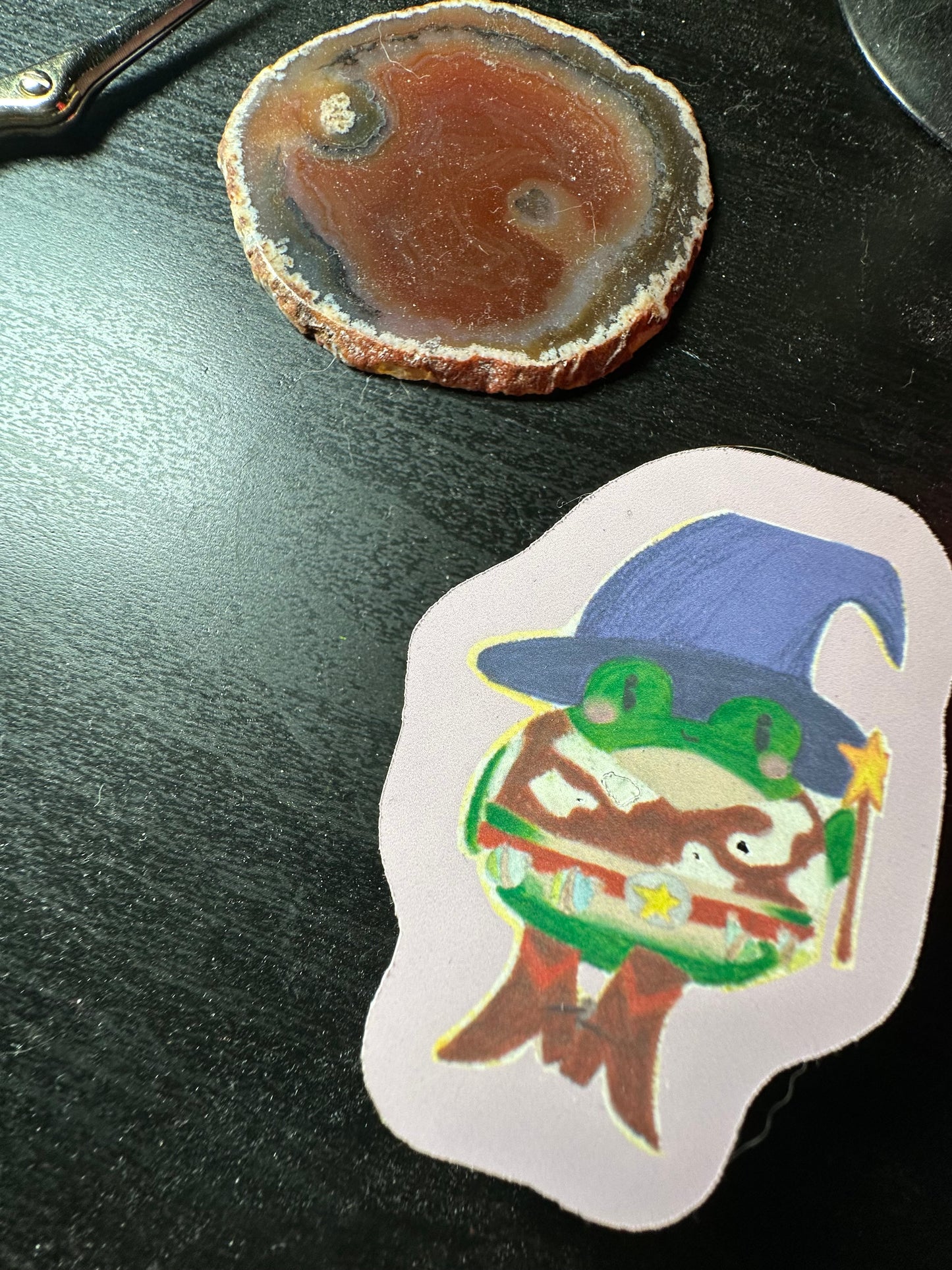 Cowboy Witchy Frog Sticker