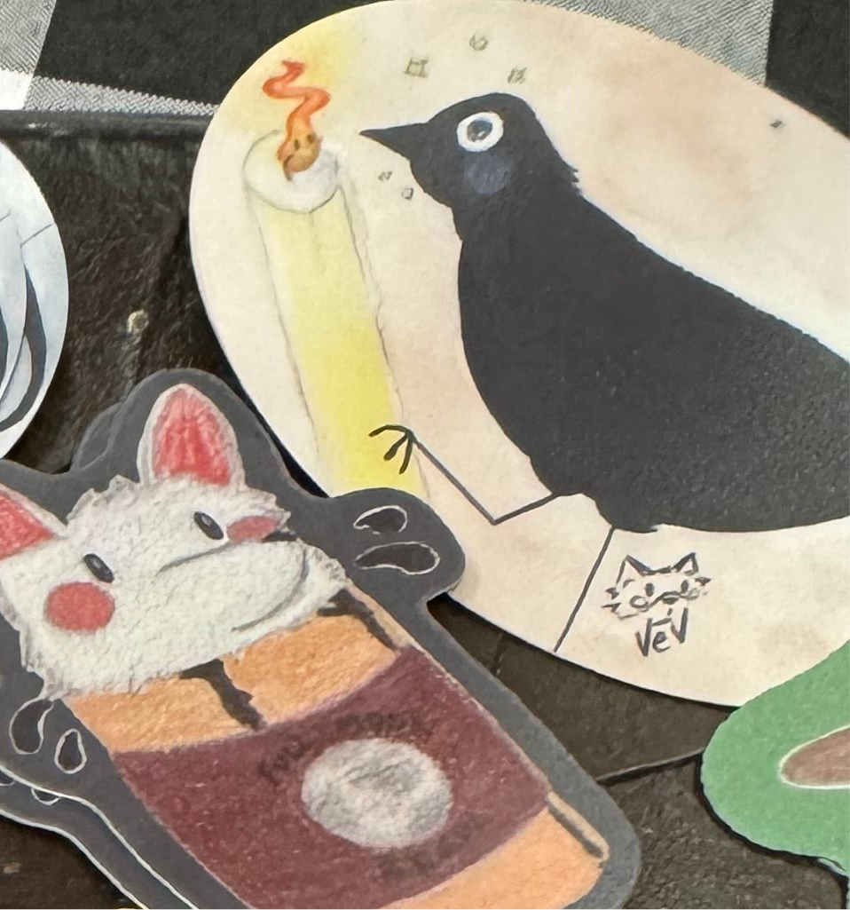 Raven & Candle Sticker