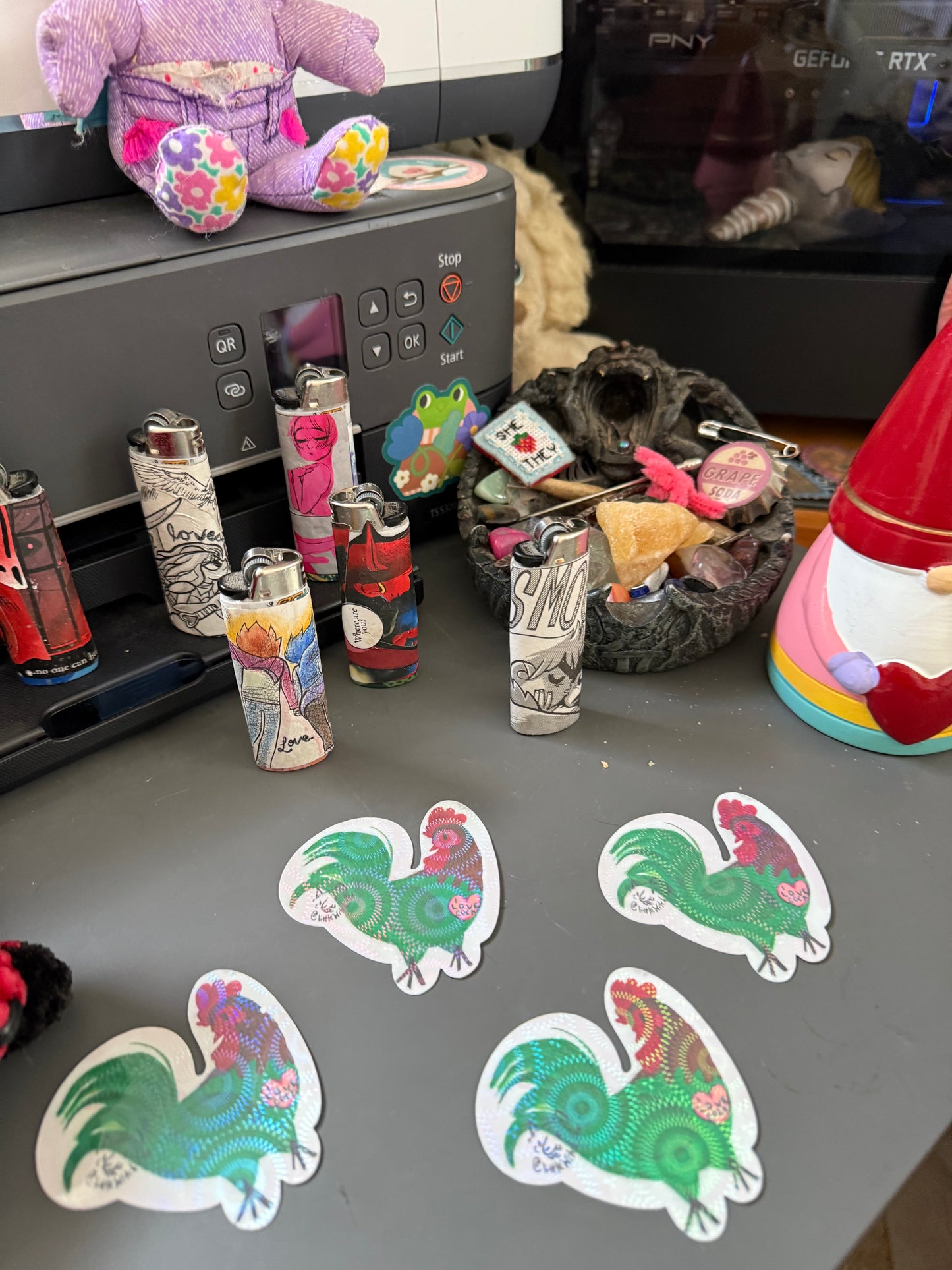 🔮🪬Witchy Collaged Lighters✨🕯️