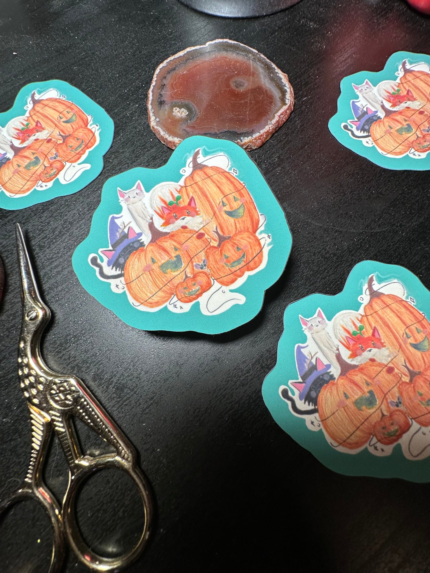 Pumpkin Gathering Sticker