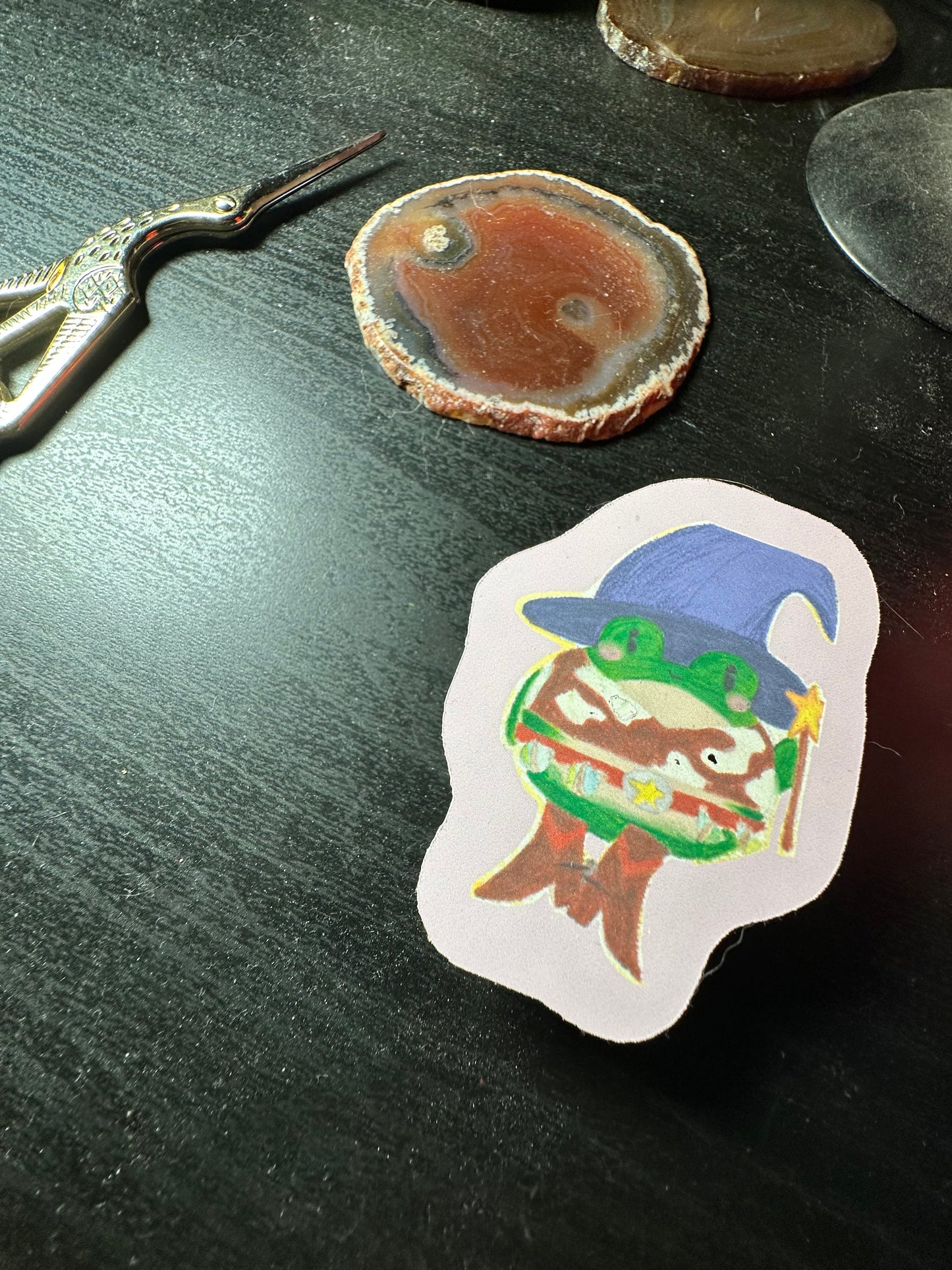 Cowboy Witchy Frog Sticker