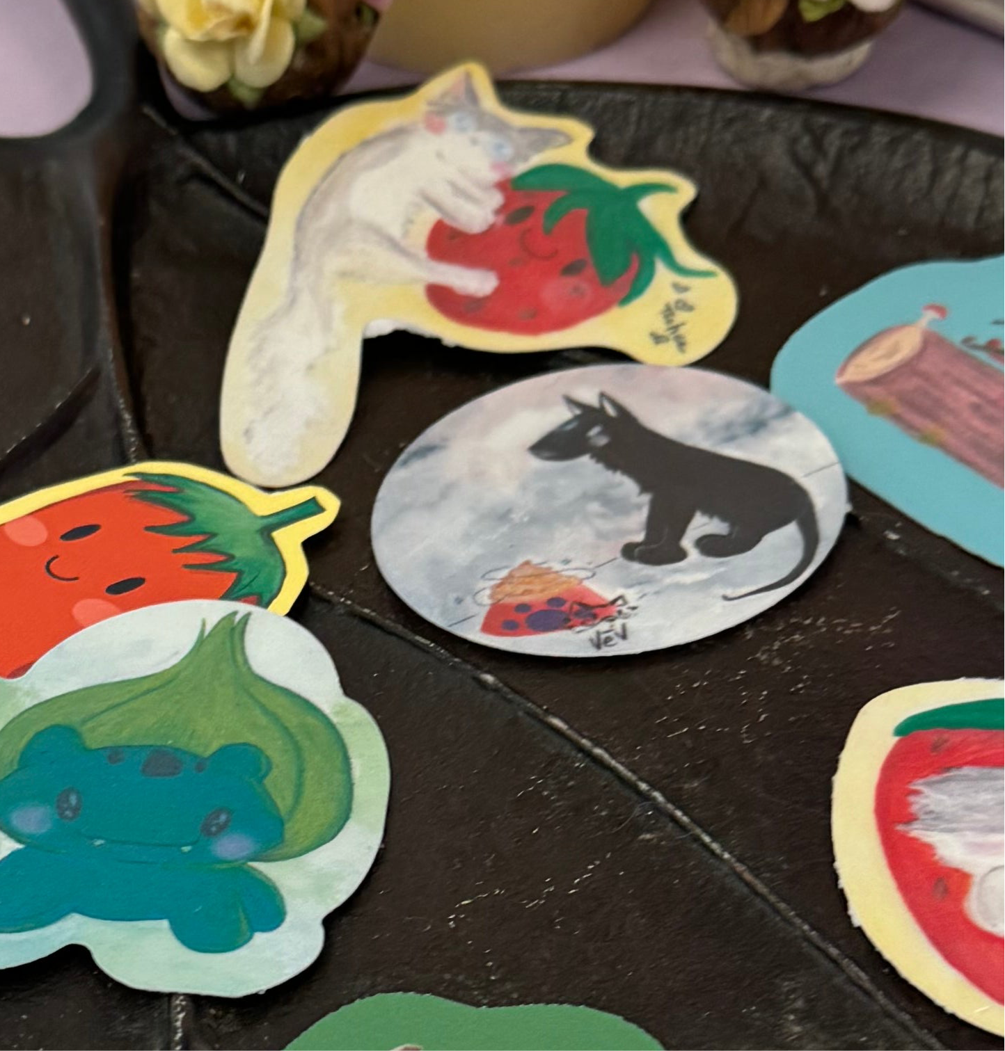 Tora Attacking Strawberry Sticker