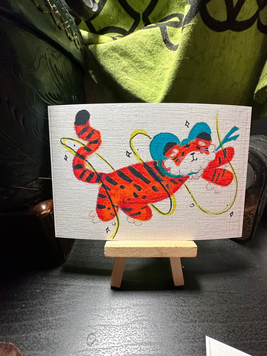 Tiger With A Bow Print