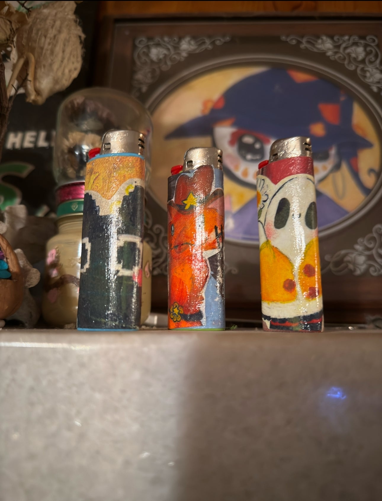 🔮🪬Witchy Collaged Lighters✨🕯️
