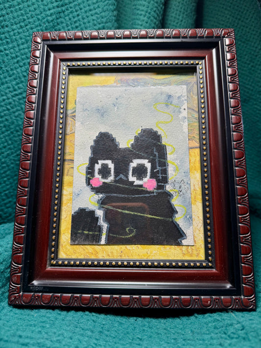 Pixel Black Kitty